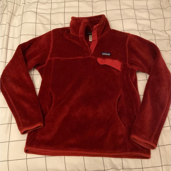 Patagonia Sweaters - PATAGONIA RE-TOOL Snap T FLEECE Pullover IN Red M